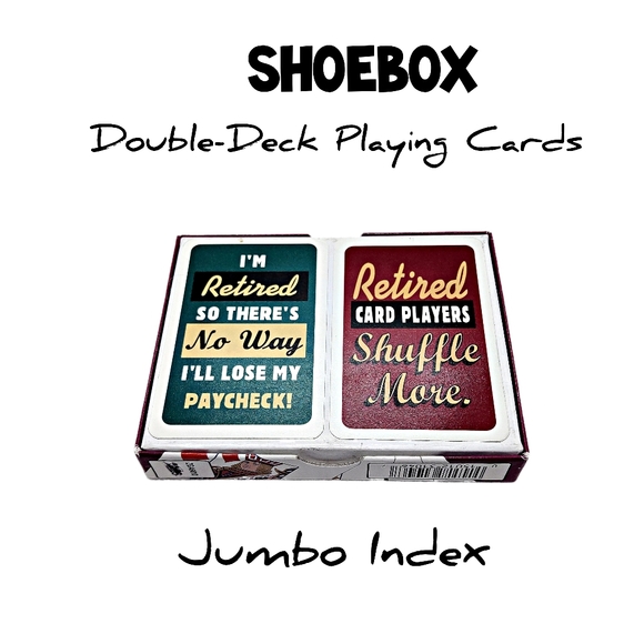 Other - 🔴15/$25. Shoebox Double-Deck Playing Cards. Jumb